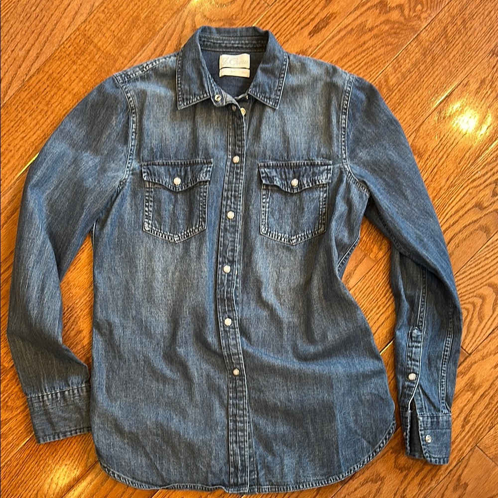 Denim Button-Up Shirt J Crew